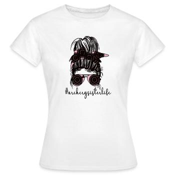 Bogenschießen-Schwester Bogenschützen Schwester - Frauen T-Shirt - Weiß - Vorne - AI Model Female 172 dark (172cm)