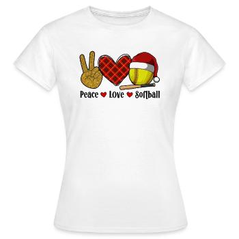 Softball Noël Joueur de softball Cadeau de fête de Noël - T-shirt Femme - blanc - Devant - AI Model Female 172 dark (172cm)