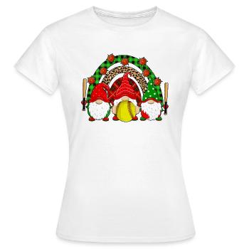 Softball Cadeaux de Noël Joueur de softball Noël - T-shirt Femme - blanc - Devant - AI Model Female 172 dark (172cm)