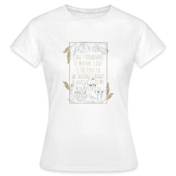Mutterschaft kann sich nicht erinnern Muttertag Blumen Mama - Frauen T-Shirt - Weiß - Vorne - AI Model Female 172 dark (172cm)