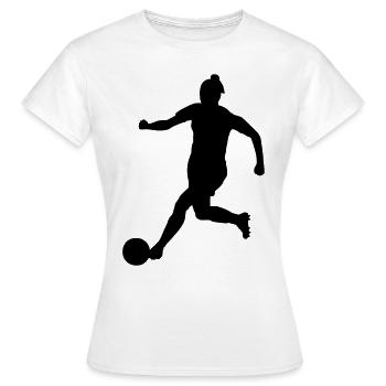 Frauenfußball - Frauen T-Shirt - Weiß - Vorne - AI Model Female 172 dark (172cm)
