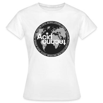 monde techno acide - T-shirt Femme - blanc - Devant - AI Model Female 172 dark (172cm)