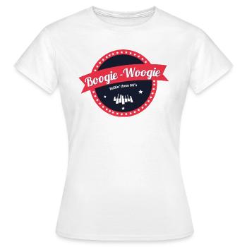 Boogie-Woogie piano - Women's T-Shirt - white - Front - AI Model Female 172 dark (172cm)