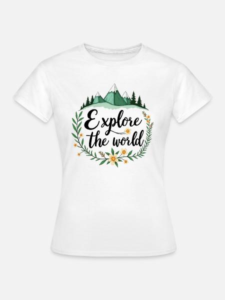 Naturdesign für Abenteurer - Frauen T-Shirt - Weiß