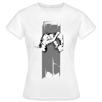 Parkour Salto Freerunning Symbole Icône graphique Logo - T-shirt Femme - blanc - Devant - AI Model Female 172 dark (172cm)