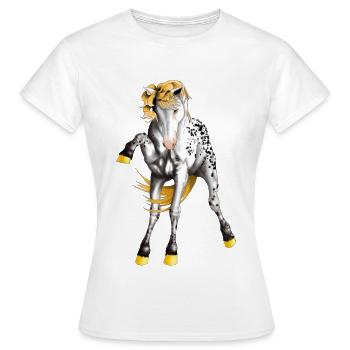 Appaloosa aux sabots dorés - T-shirt Femme - blanc - Devant - AI Model Female 172 dark (172cm)