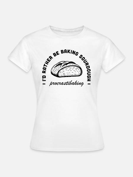 Humour citations boulangère tradwife - Dame-T-shirt - hvid