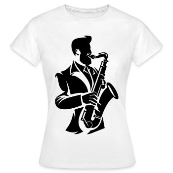 Saxophonist - Frauen T-Shirt - Weiß - Vorne - AI Model Female 172 dark (172cm)