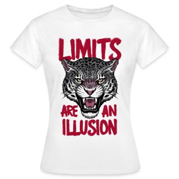 Grenzen sind eine Illusion - Frauen T-Shirt - Weiß - Vorne - AI Model Female 172 dark (172cm)