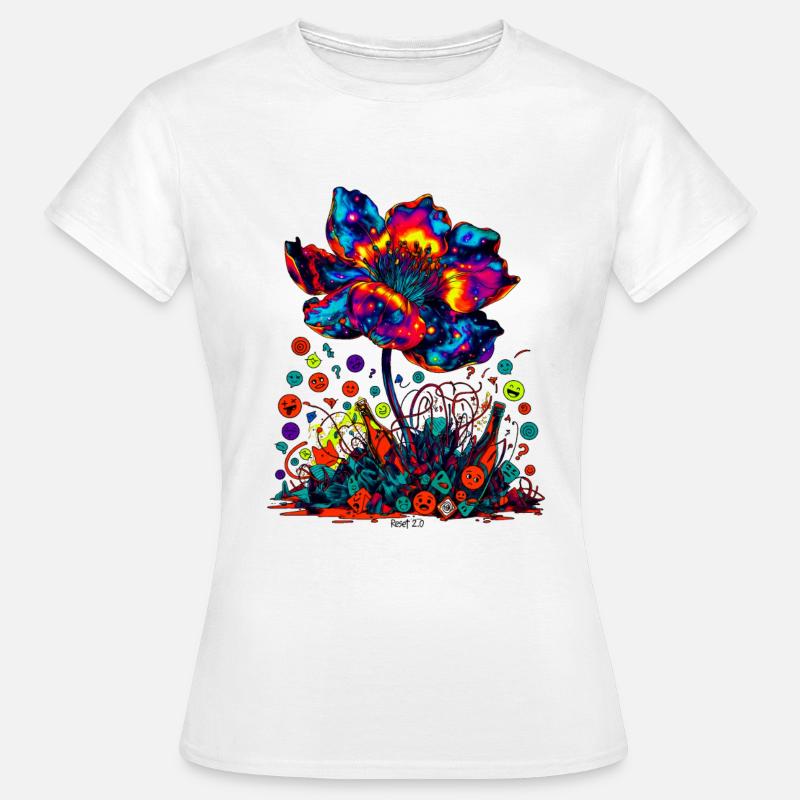 Cosmic Reset Bloom 2.0 - Women's T-Shirt - white