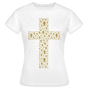 Kreuz der Kreuze - Frauen T-Shirt - Weiß - Vorne - AI Model Female 172 dark (172cm)