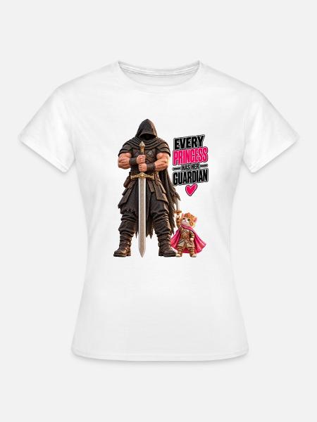 Knight Kitten Wächter - Frauen T-Shirt - Weiß
