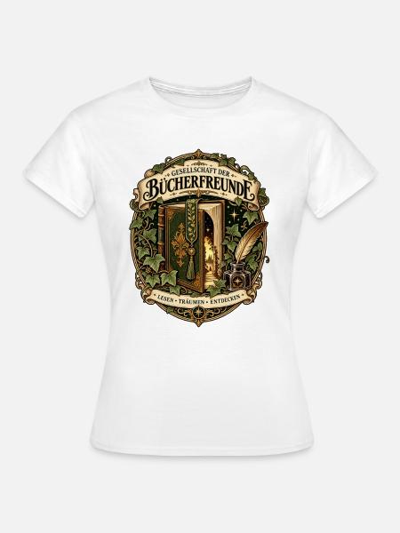 Gesellschaft der Bücherfreunde - Frauen T-Shirt - Weiß
