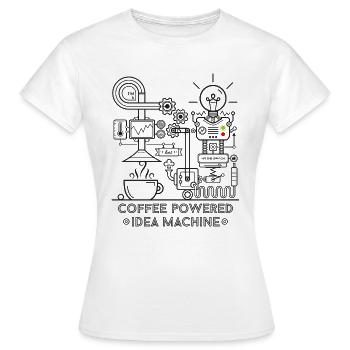 Coffee powered - black - Women's T-Shirt - white - Front - AI Model Female 172 dark (172cm)