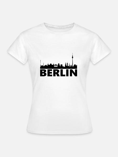 Berlin Skyline - Frauen T-Shirt - Weiß