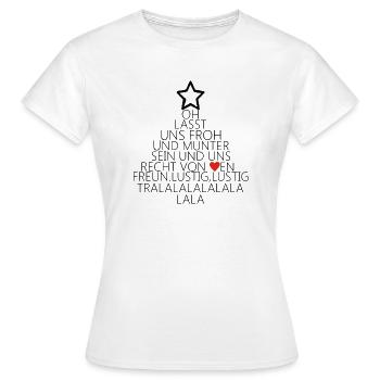 weihnachten Spruch lustig - Frauen T-Shirt - Weiß - Vorne - AI Model Female 172 dark (172cm)