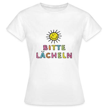 S’il vous plaît, souriez - T-shirt Femme - blanc - Devant - AI Model Female 172 dark (172cm)