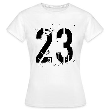 23 Zahl 23 Jahre - Frauen T-Shirt - Weiß - Vorne - AI Model Female 172 dark (172cm)