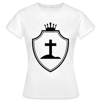 Armoiries croisées - T-shirt Femme - blanc - Devant - AI Model Female 172 dark (172cm)