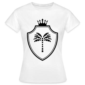 Armoiries de la palme - T-shirt Femme - blanc - Devant - AI Model Female 172 dark (172cm)