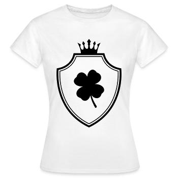 Armoiries du trèfle - T-shirt Femme - blanc - Devant - AI Model Female 172 dark (172cm)