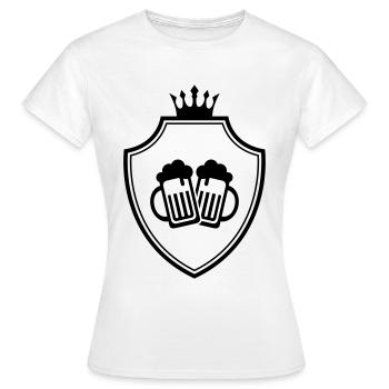 Bierglas Wappen - Frauen T-Shirt - Weiß - Vorne - AI Model Female 172 dark (172cm)