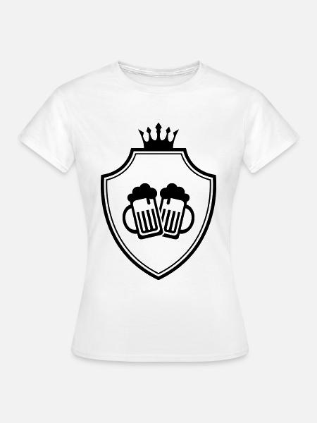 Bierglas Wappen - Frauen T-Shirt - Weiß