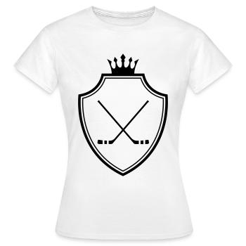 Bâtons de hockey sur glace - T-shirt Femme - blanc - Devant - AI Model Female 172 dark (172cm)