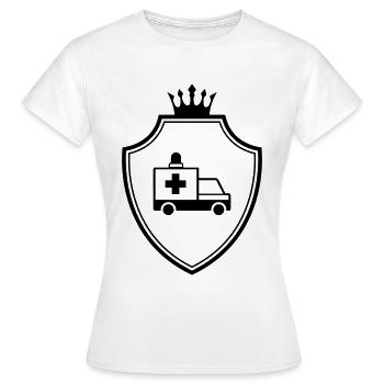 Ambulance Armoiries Ambulance - T-shirt Femme - blanc - Devant - AI Model Female 172 dark (172cm)