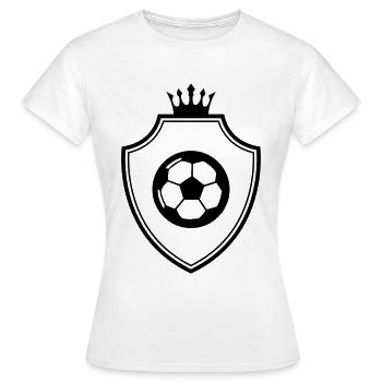Football crest - Women's T-Shirt - white - Front - AI Model Female 172 dark (172cm)