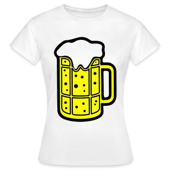 Chope de bière symbole de bière Cheers - T-shirt Femme - blanc - Devant - AI Model Female 172 dark (172cm)