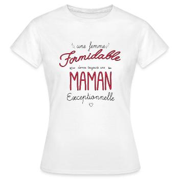 A Wonderful Woman An Exceptional Mom - Women's T-Shirt - white - Front - AI Model Female 172 dark (172cm)