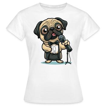 Mops-Comedy-Club - Frauen T-Shirt - Weiß - Vorne - AI Model Female 172 dark (172cm)