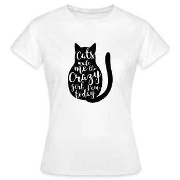 Cats made me gift pet - Women's T-Shirt - white - Front - AI Model Female 172 dark (172cm)