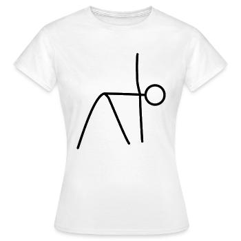 Yoga Stellung - Frauen T-Shirt - Weiß - Vorne - AI Model Female 172 dark (172cm)