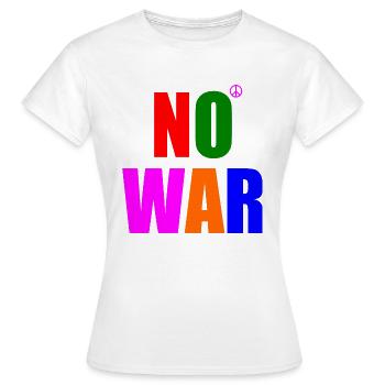 No war - T-shirt Femme - blanc - Devant - AI Model Female 172 dark (172cm)