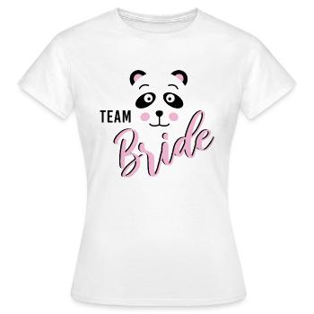 Bride Panda JGA Wedding Bride Team Group Shirt 2 - T-shirt Femme - blanc - Devant - AI Model Female 172 dark (172cm)