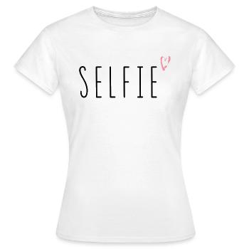 Selfie - Frauen T-Shirt - Weiß - Vorne - AI Model Female 172 dark (172cm)