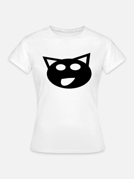 die schwarze Katze - Frauen T-Shirt - Weiß