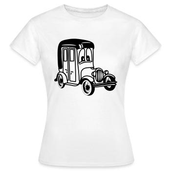 oldie Oldtimer Auto Wagen Fahrzeug witzig - Frauen T-Shirt - Weiß - Vorne - AI Model Female 172 dark (172cm)