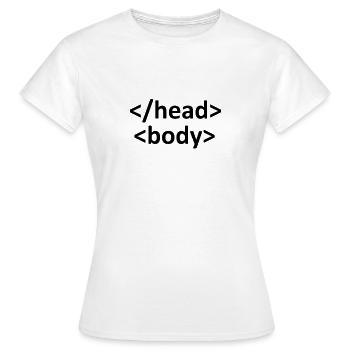 développeur web - T-shirt Femme - blanc - Devant - AI Model Female 172 dark (172cm)