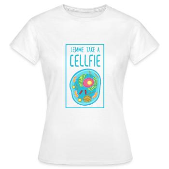 Biology Cellfie Biological cell - Women's T-Shirt - white - Front - AI Model Female 172 dark (172cm)