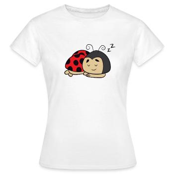 Ladybug Sleeping Tired Ladybug Napping Ladybug - Women's T-Shirt - white - Front - AI Model Female 172 dark (172cm)