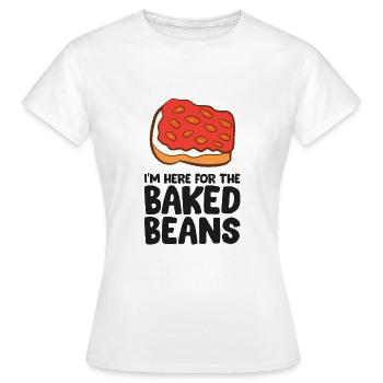 Ici pour les fèves au lard J’adore les fèves au lard - T-shirt Femme - blanc - Devant - AI Model Female 172 dark (172cm)