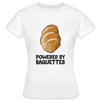 Propulsé par Baguettes Love Baguettes - T-shirt Femme - blanc - Devant - AI Model Female 172 dark (172cm)