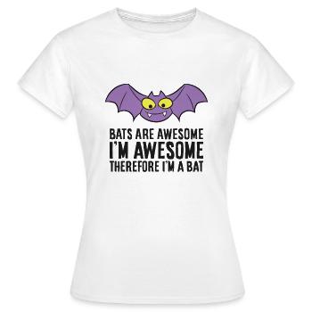 Fledermäuse sind fantastisch Ich bin fantastisch, - Frauen T-Shirt - Weiß - Vorne - AI Model Female 172 dark (172cm)