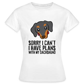 Malheureusement, je ne peux pas, j’ai des projets avec mon - T-shirt Femme - blanc - Devant - AI Model Female 172 dark (172cm)