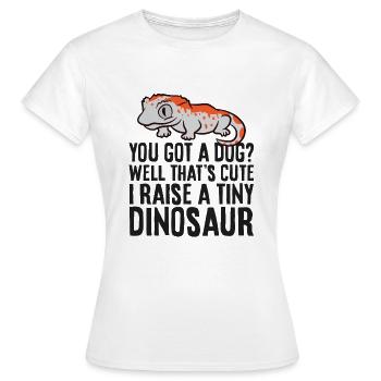 Avez-vous un chien? Je tire un minuscule - T-shirt Femme - blanc - Devant - AI Model Female 172 dark (172cm)