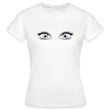 œil - T-shirt Femme - blanc - Devant - AI Model Female 172 dark (172cm)