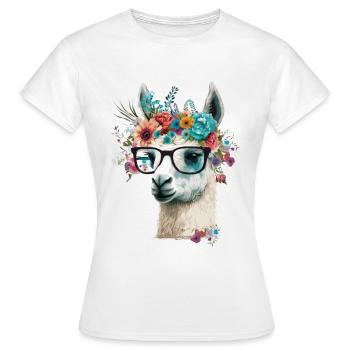 Cooles Lama - Frauen T-Shirt - Weiß - Vorne - AI Model Female 172 dark (172cm)